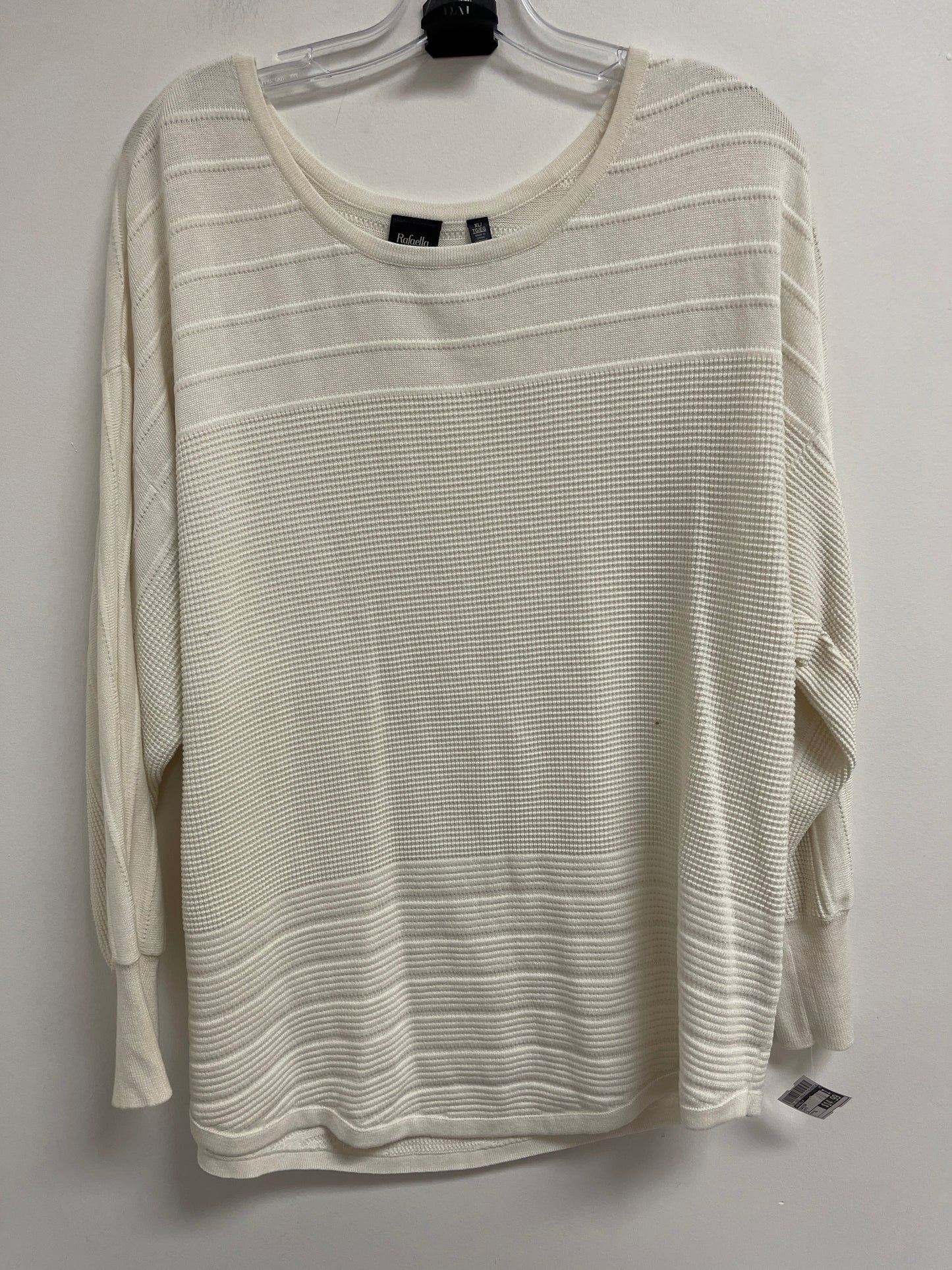 Sweater By Rafaella In White, Size: Xl