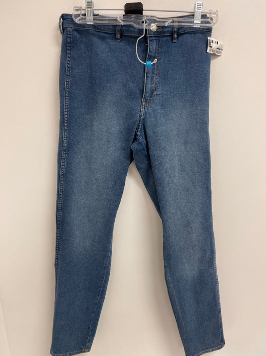 Jeans Skinny By H&m In Blue Denim, Size: 14