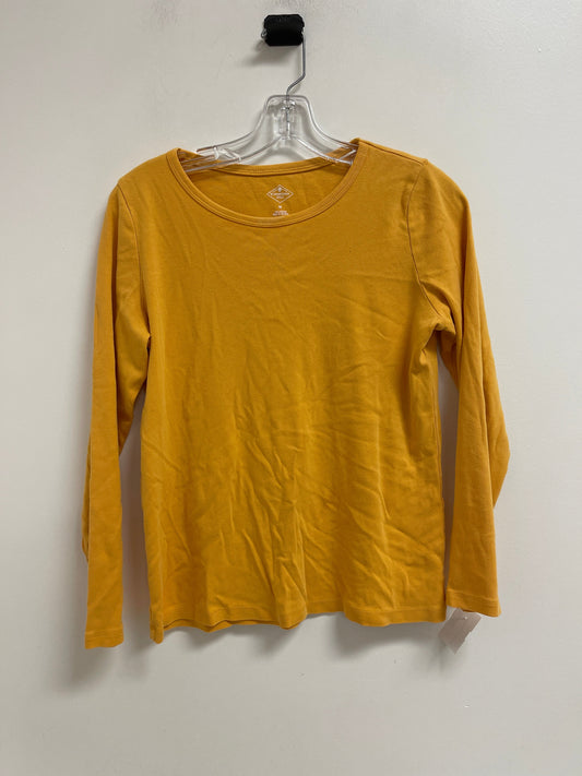 Top Long Sleeve Basic By St Johns Bay In Yellow, Size: M