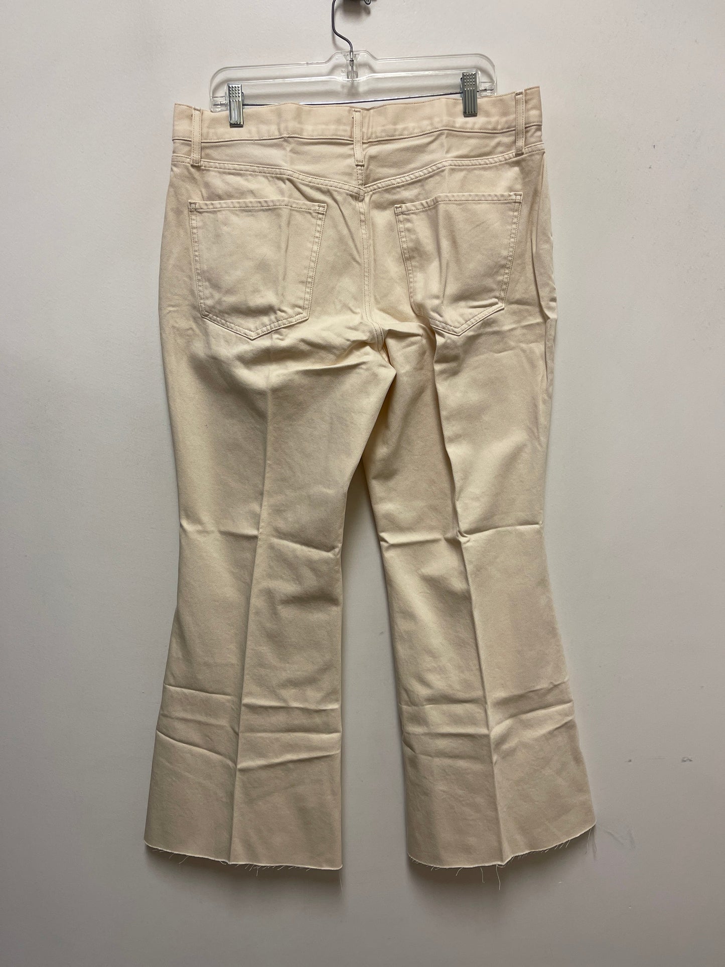 Jeans Flared By Express In Cream Denim, Size: 14