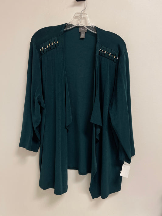 Cardigan By Chicos In Green, Size: 2x