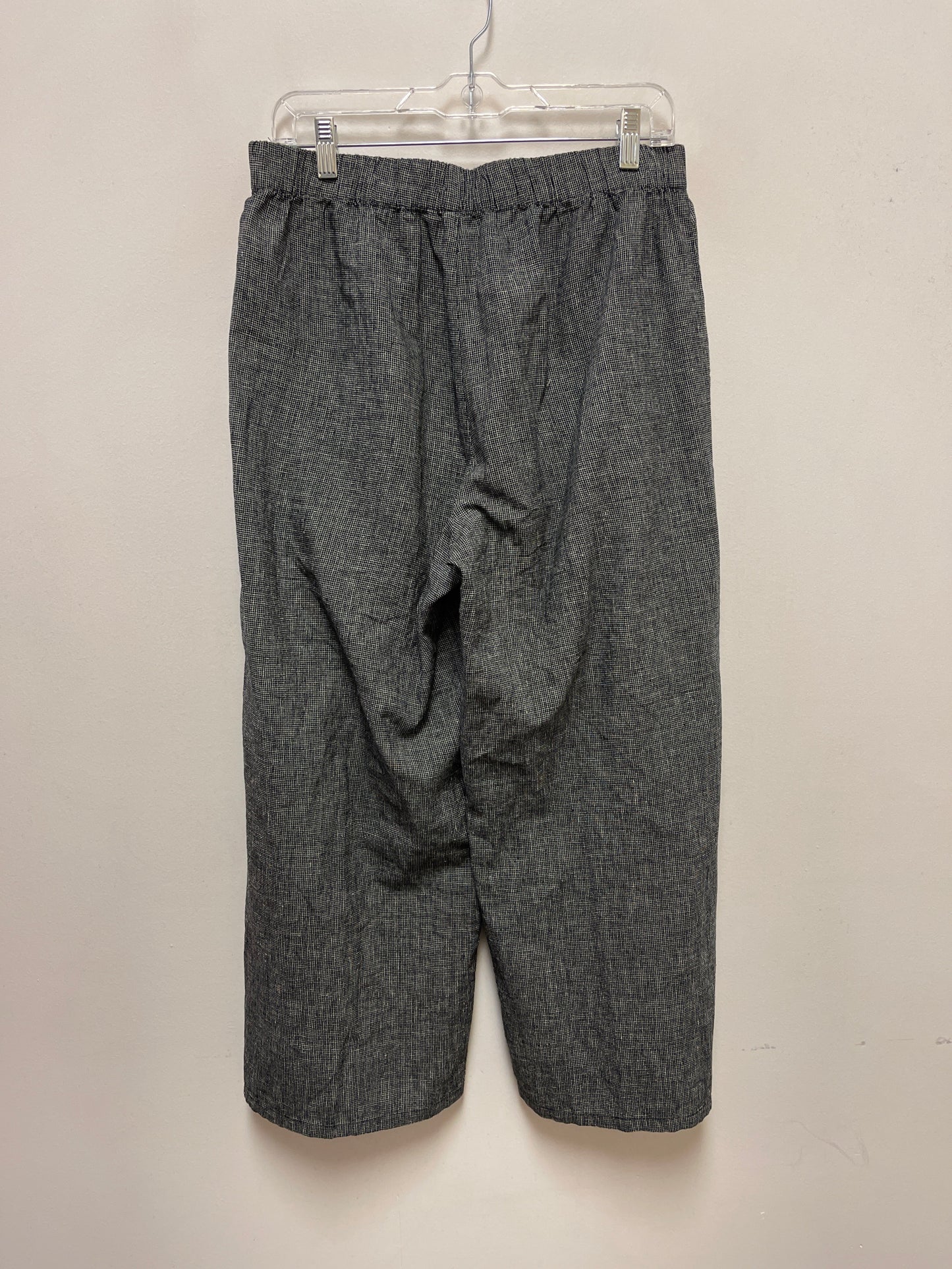 Pants Linen By Eileen Fisher In Black & White, Size: 4