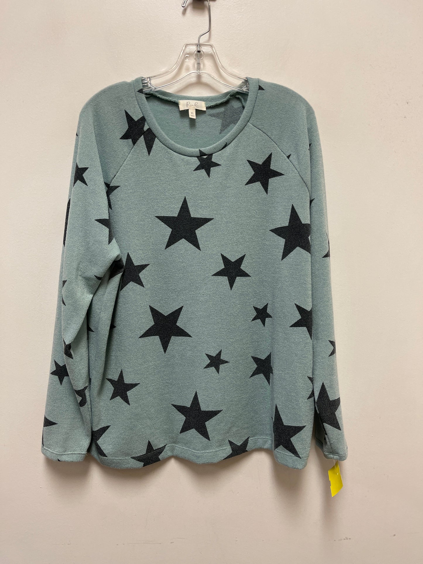 Top Long Sleeve By Clothes Mentor In Green & Grey, Size: Xl