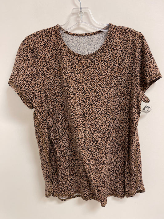 Top Short Sleeve By J. Jill In Animal Print, Size: Mp