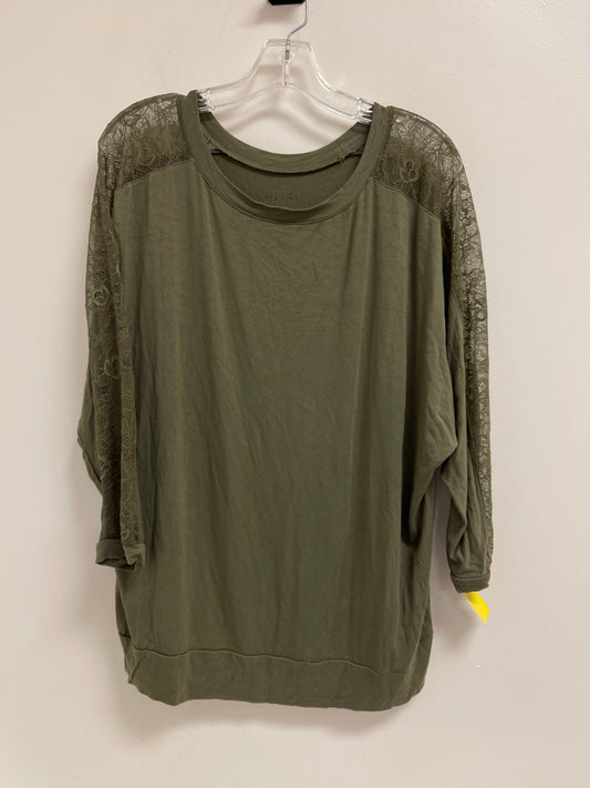 Top Long Sleeve By Torrid In Green, Size: Xl