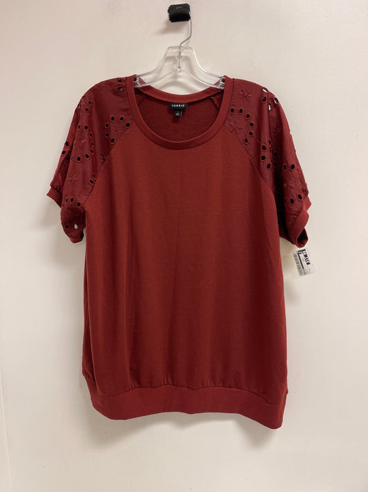 Top Short Sleeve By Torrid In Brown, Size: 1x