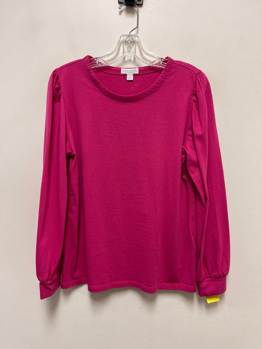 Top Long Sleeve By Charter Club In Pink, Size: M