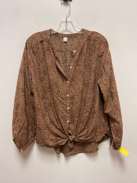 Top Long Sleeve By Old Navy In Animal Print, Size: M