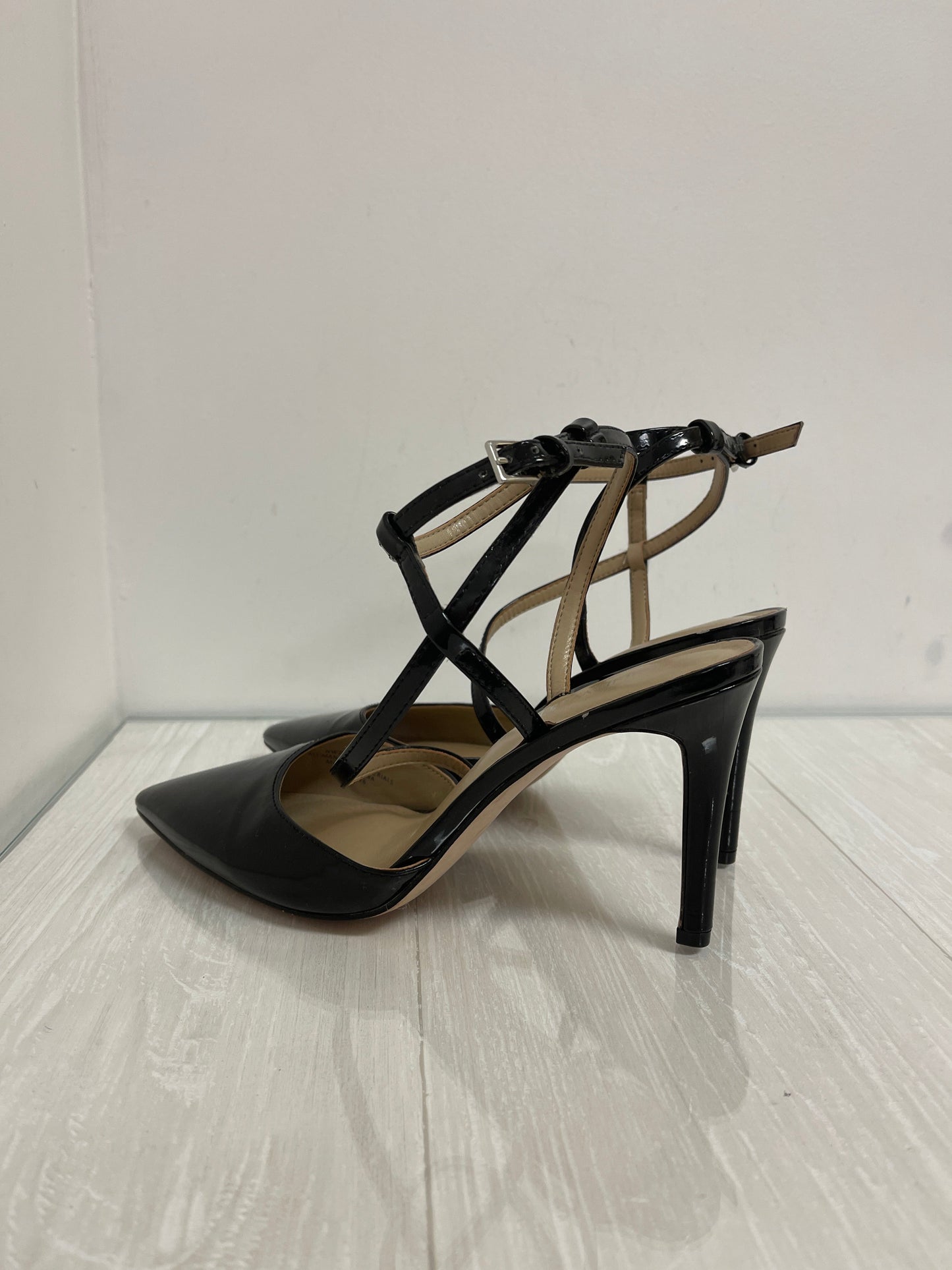 Sandals Heels Stiletto By Nine West In Black, Size: 8