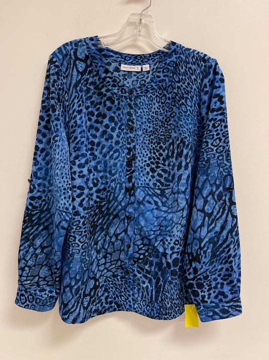 Top Long Sleeve By Susan Graver In Blue, Size: L