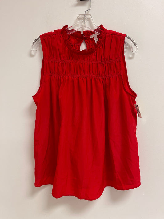 Top Sleeveless By Joie In Red, Size: L