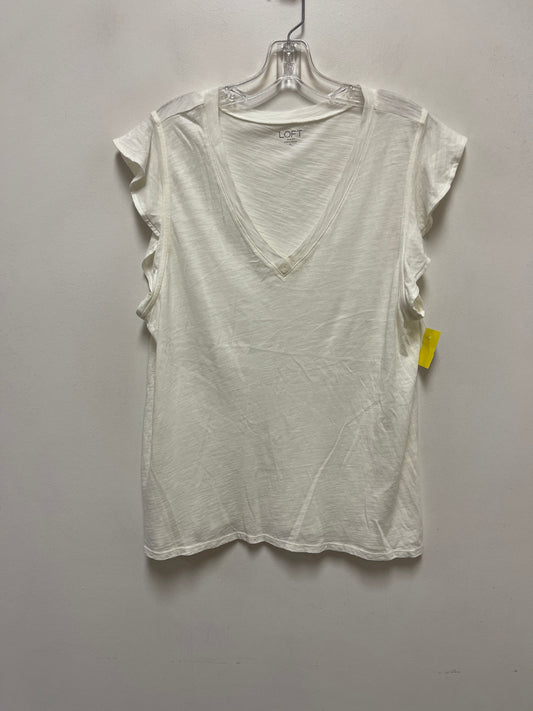 Top Sleeveless By Loft In White, Size: Xl