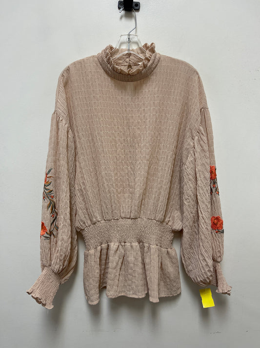 Top Long Sleeve By Entro In Pink, Size: S