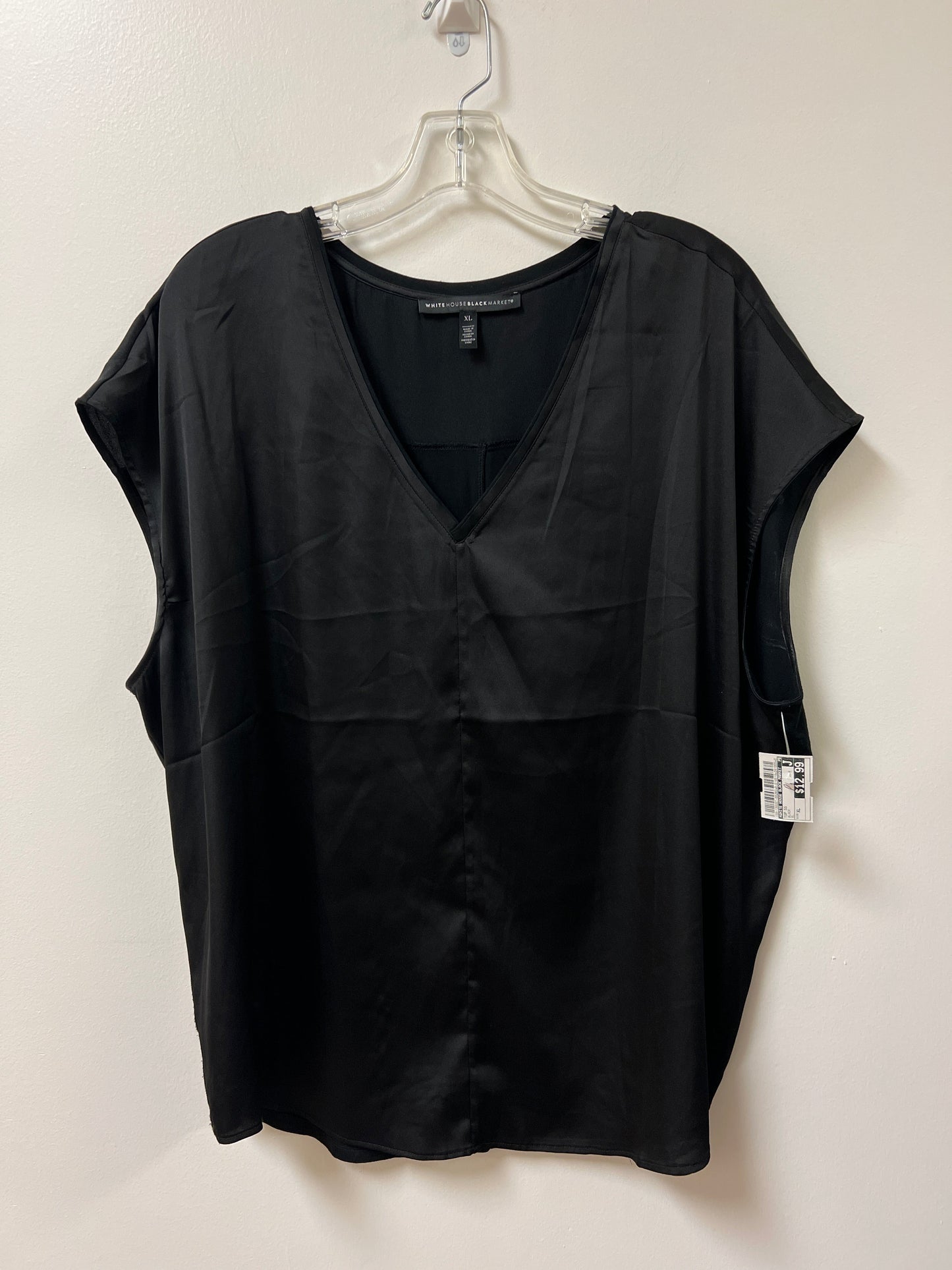 Top Short Sleeve By White House Black Market In Black, Size: Xl