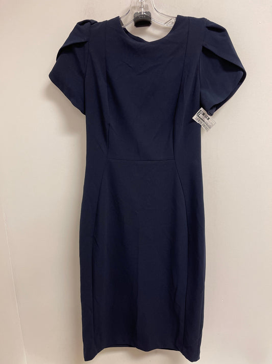 Dress Casual Midi By Calvin Klein In Navy, Size: S