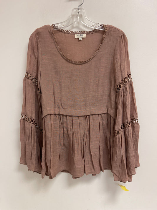 Top Long Sleeve By Umgee In Brown, Size: S