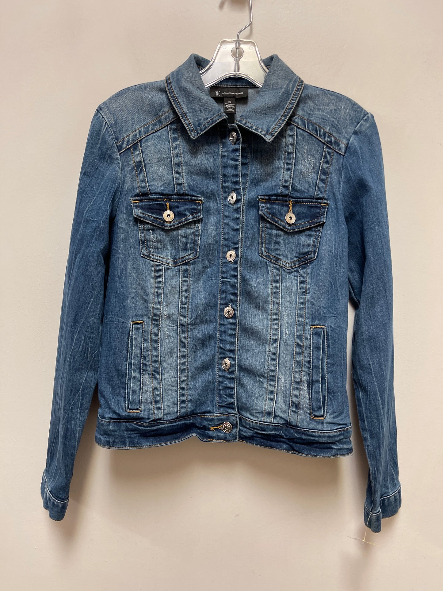 Jacket Denim By Inc In Blue Denim, Size: S