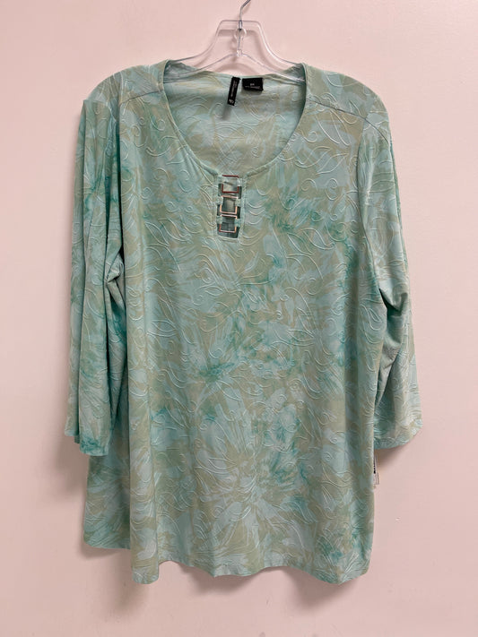 Top Long Sleeve By New Directions In Green, Size: 2x