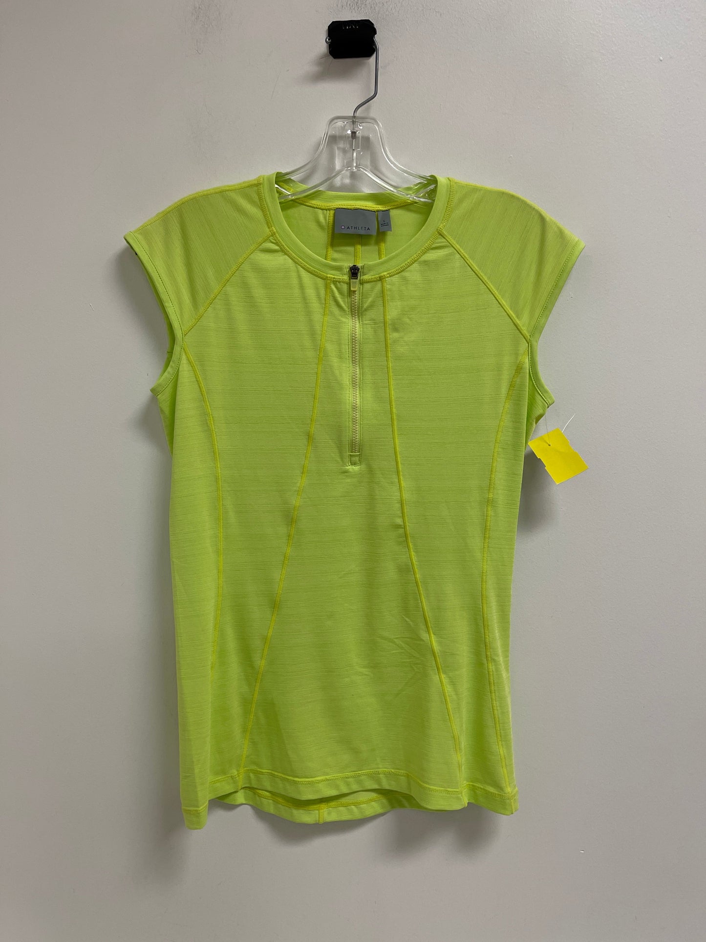 Athletic Top Short Sleeve By Athleta In Yellow, Size: S