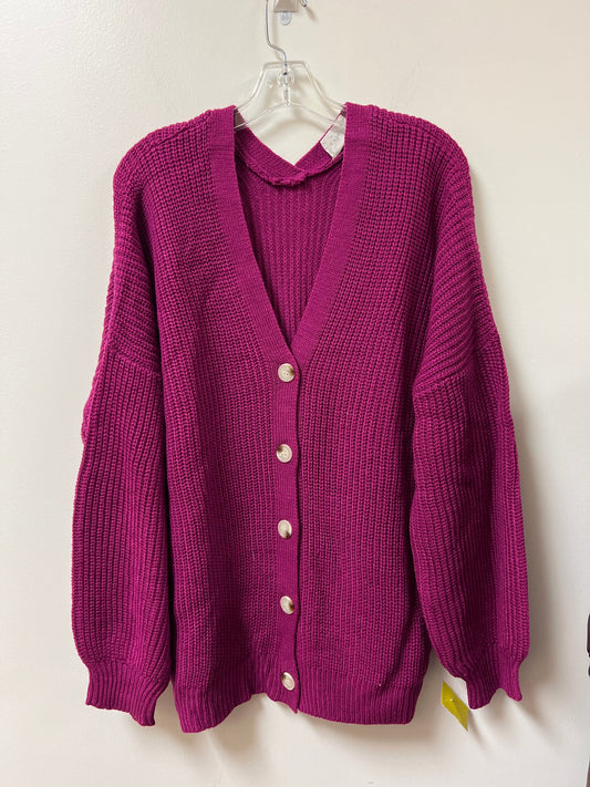 Cardigan By Andree By Unit In Purple, Size: 1x