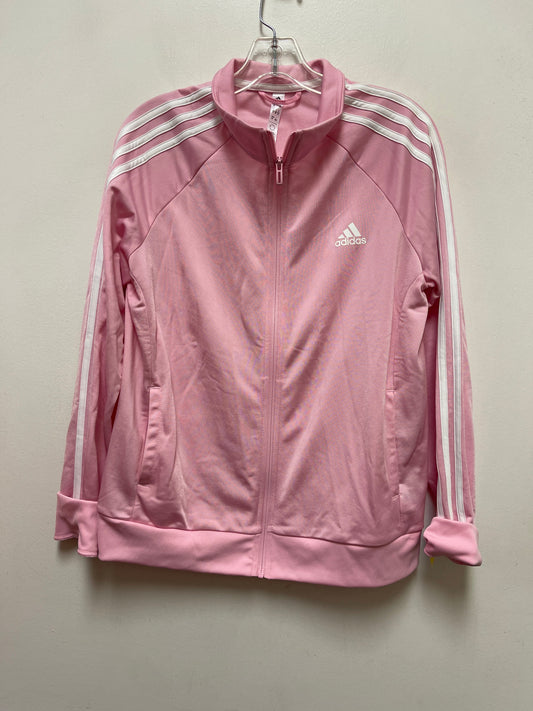 Athletic Jacket By Adidas In Pink, Size: L