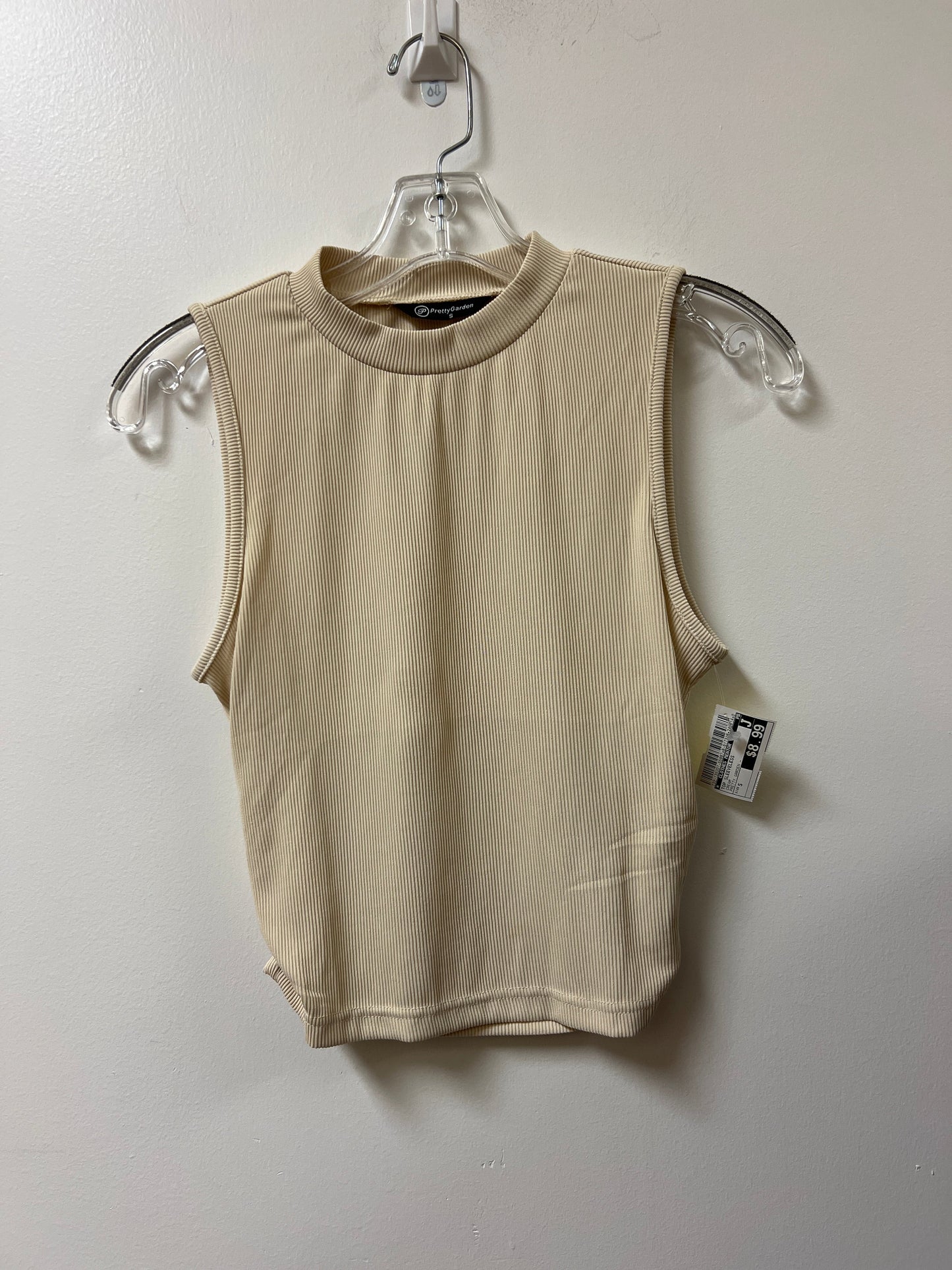 Top Sleeveless By Clothes Mentor In Cream, Size: S