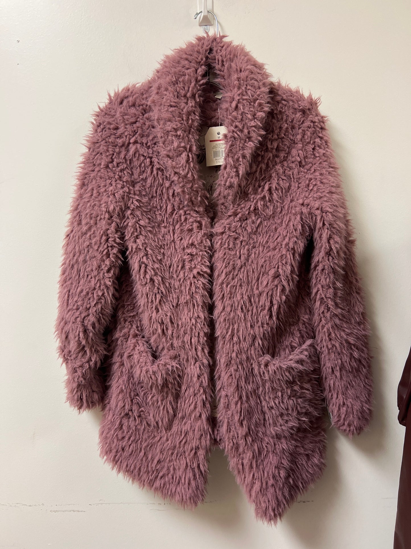 Coat Faux Fur & Sherpa By Wonderly In Purple, Size: M