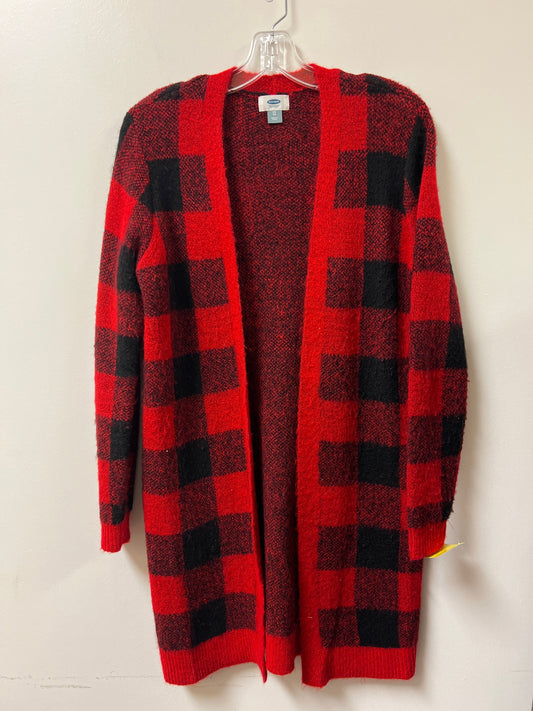 Cardigan By Old Navy In Black & Red, Size: Xs