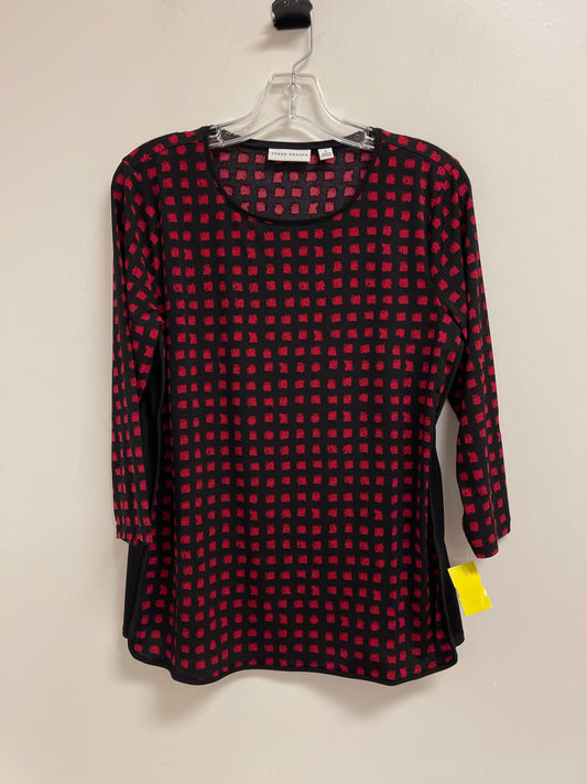 Top Long Sleeve By Susan Graver In Black & Red, Size: S