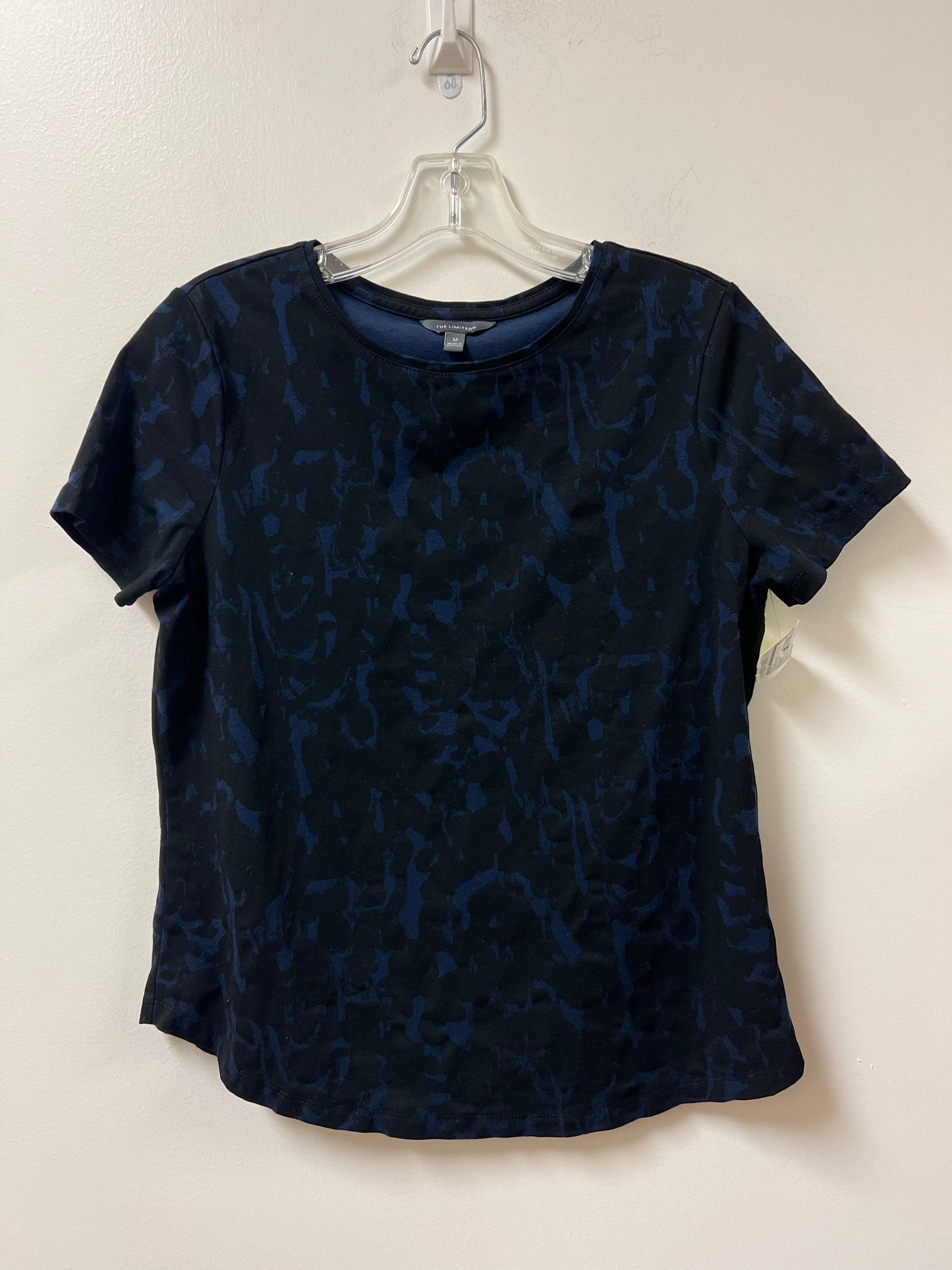 Top Short Sleeve By Limited In Black & Blue, Size: M