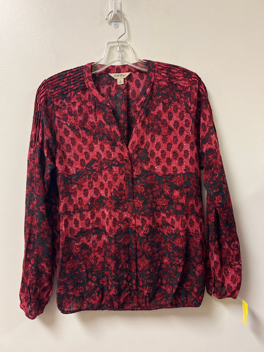 Top Long Sleeve By Lucky Brand In Black & Red, Size: S