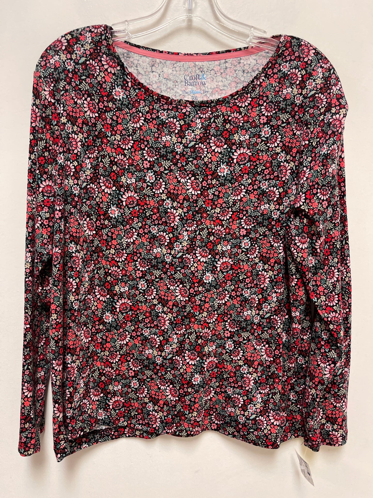 Top Long Sleeve By Croft And Barrow In Floral Print, Size: Xlp