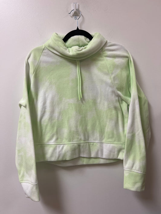 Sweatshirt Collar By Old Navy In Green & White, Size: M