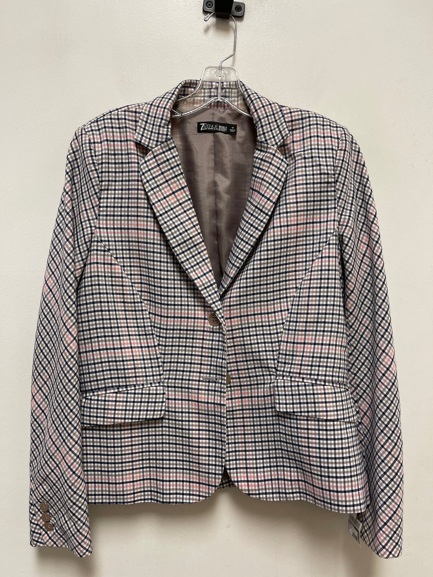 Blazer By New York And Co In Blue & Pink, Size: M