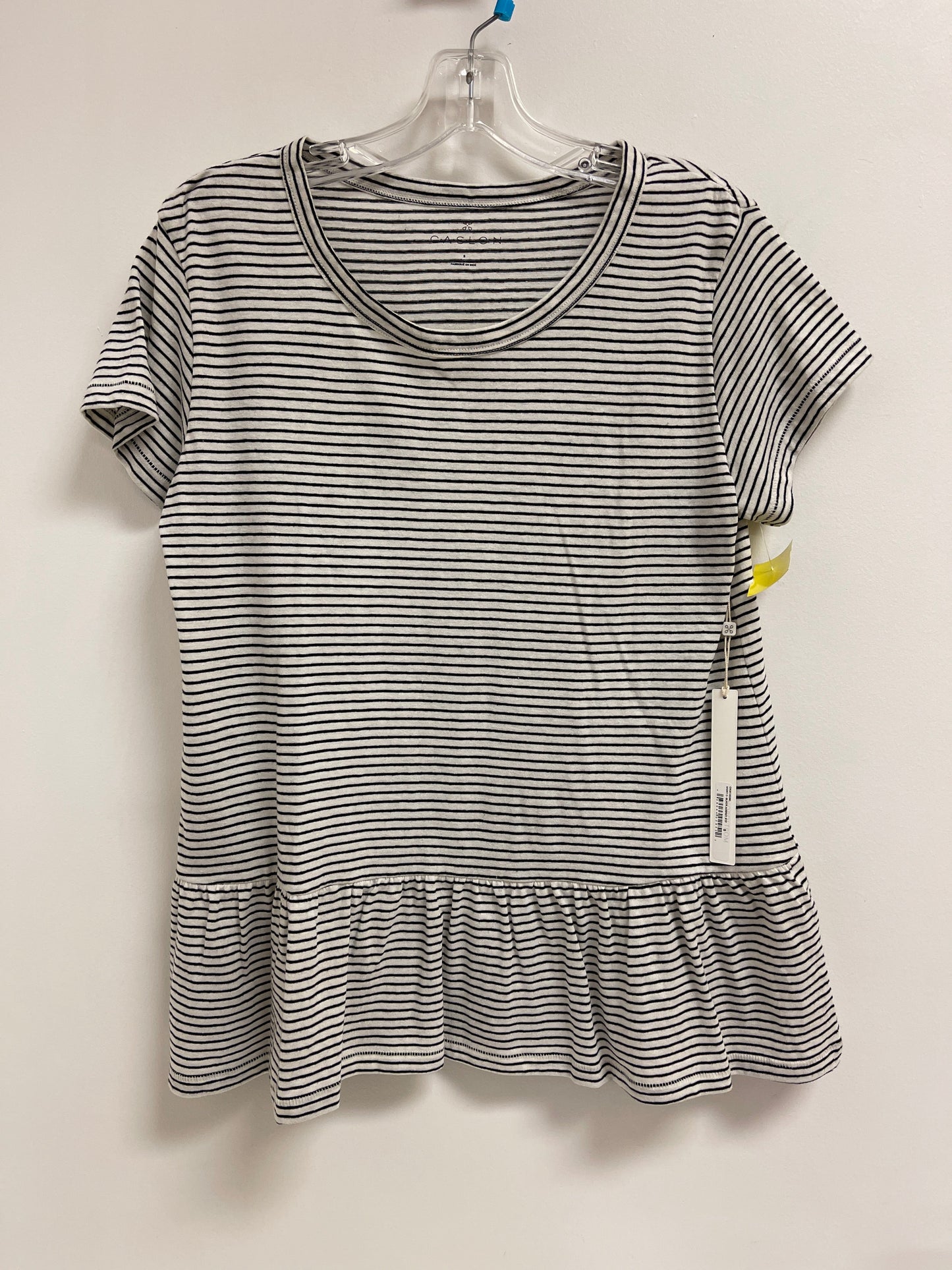 Top Short Sleeve By Caslon In Striped Pattern, Size: S