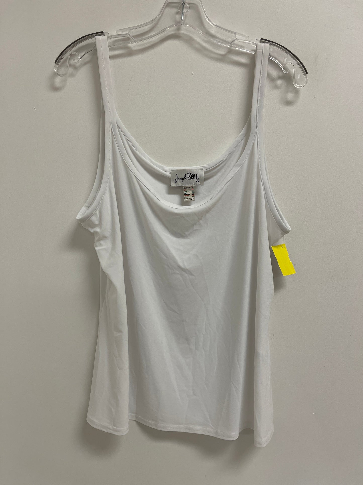 Tank Top By Joseph Ribkoff In White, Size: 2x