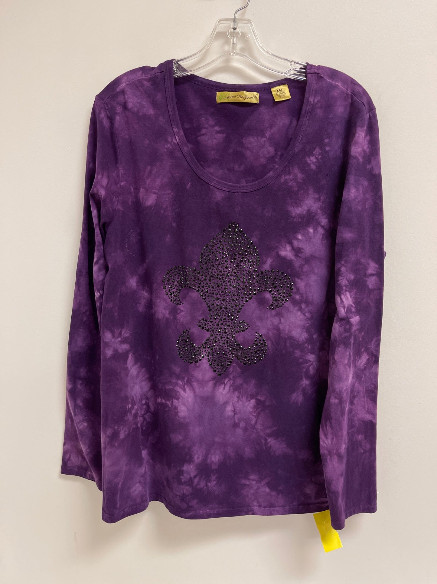 Top Long Sleeve By Weatherproof In Purple, Size: 2x