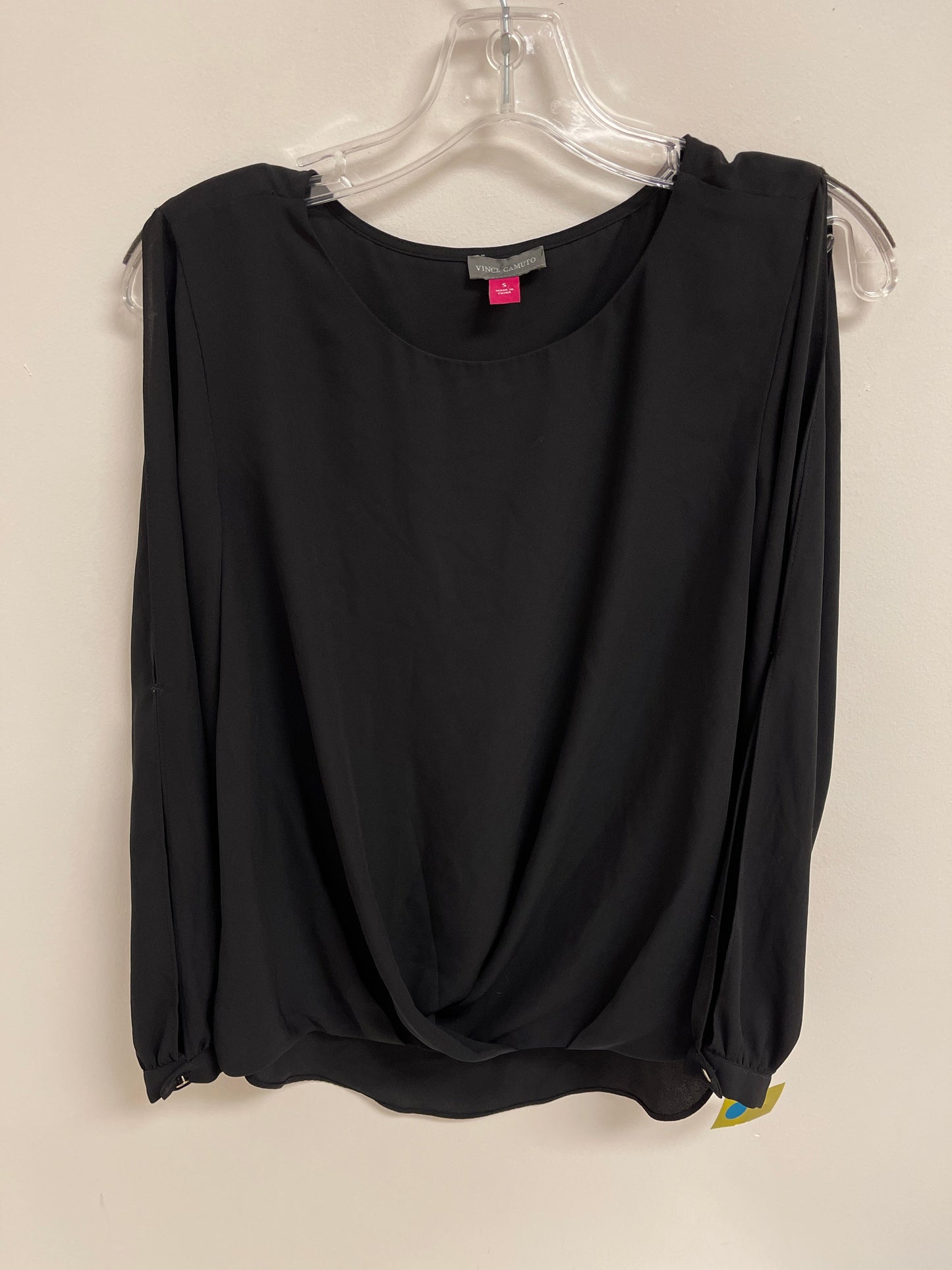 Top Long Sleeve By Vince Camuto In Black, Size: S