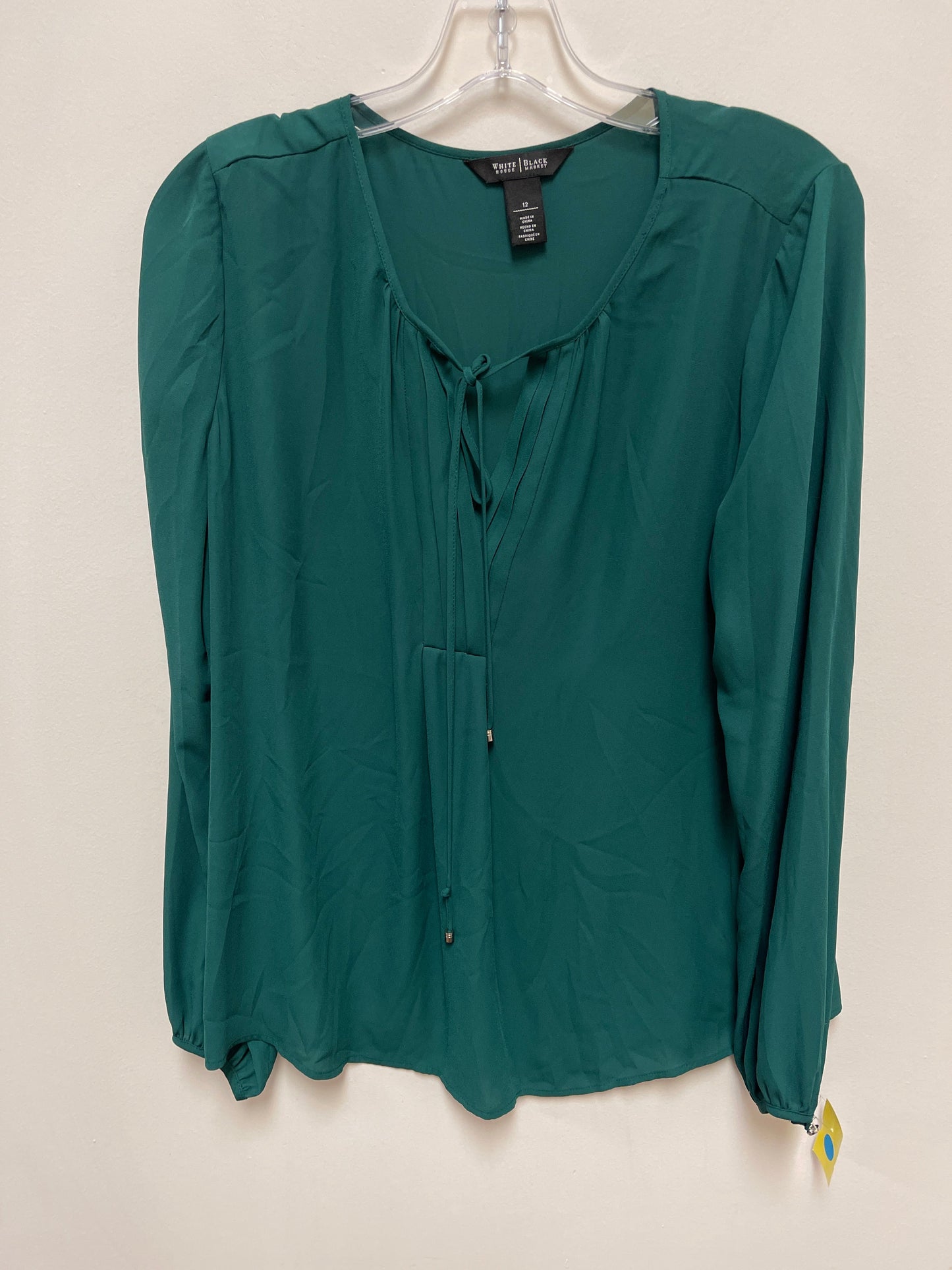 Top Long Sleeve By White House Black Market In Green, Size: L