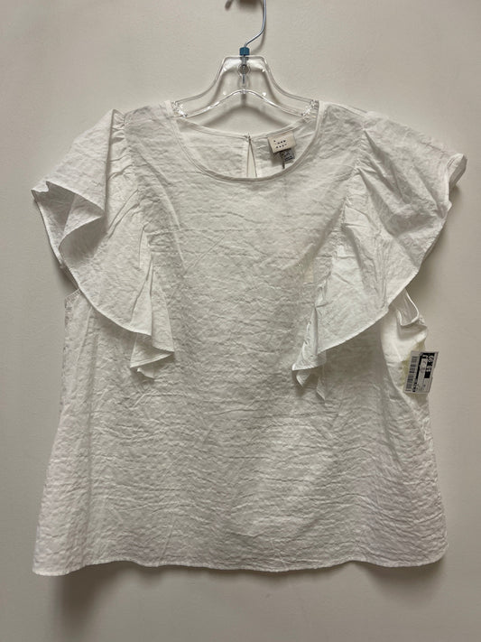 Top Short Sleeve By A New Day In White, Size: 2x