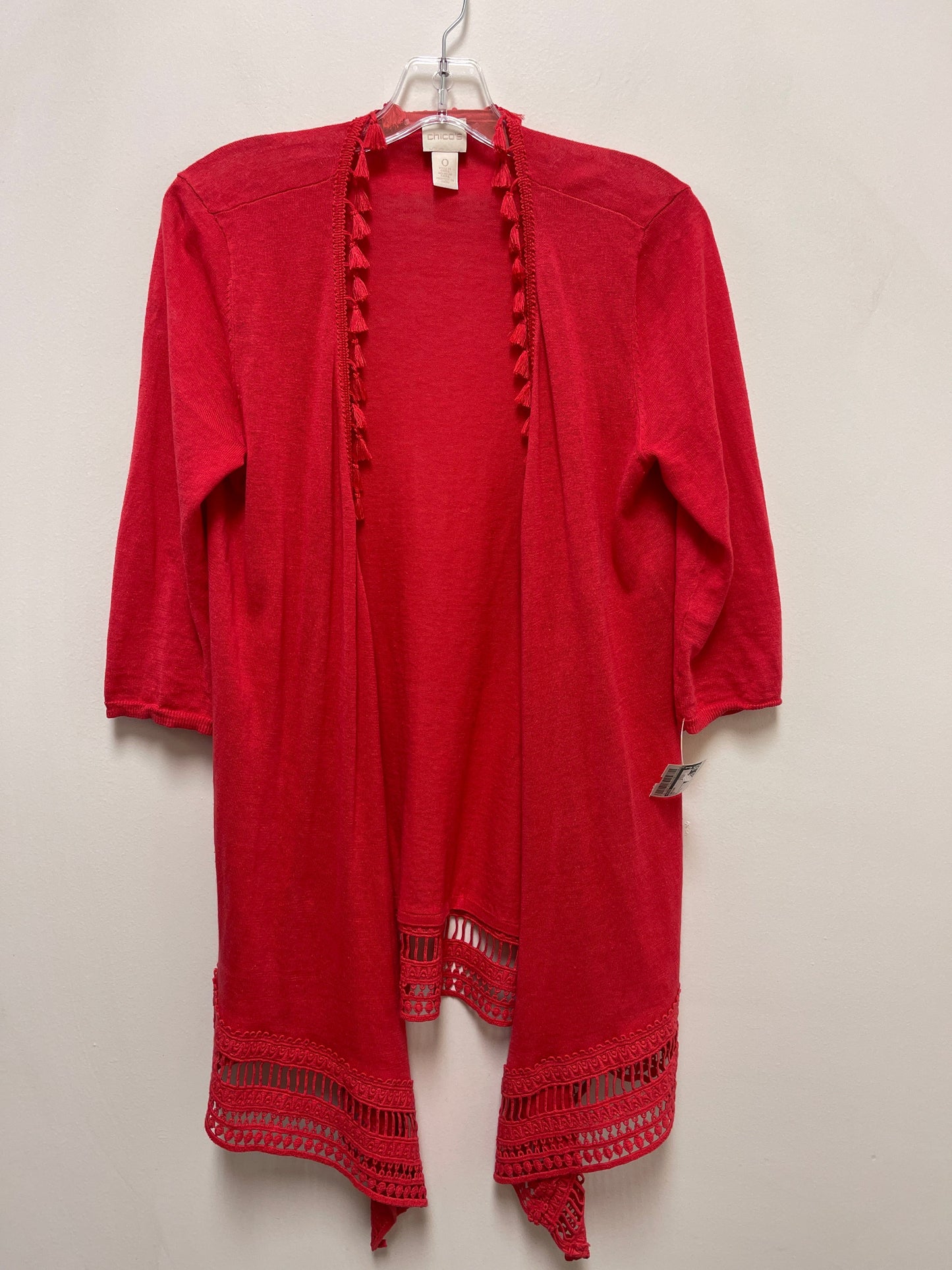 Cardigan By Chicos In Red, Size: S