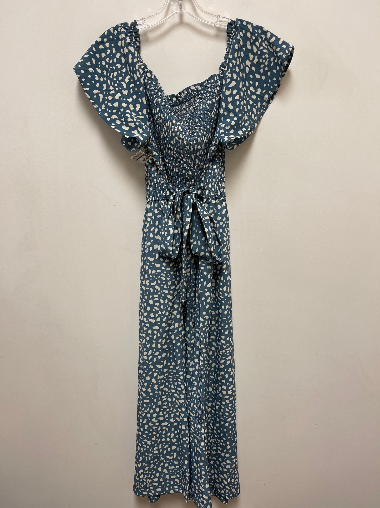 Jumpsuit By Oddi In Blue & Cream, Size: 1x