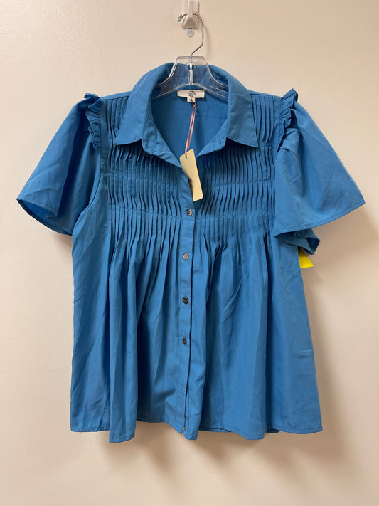 Top Short Sleeve By Entro In Blue, Size: M