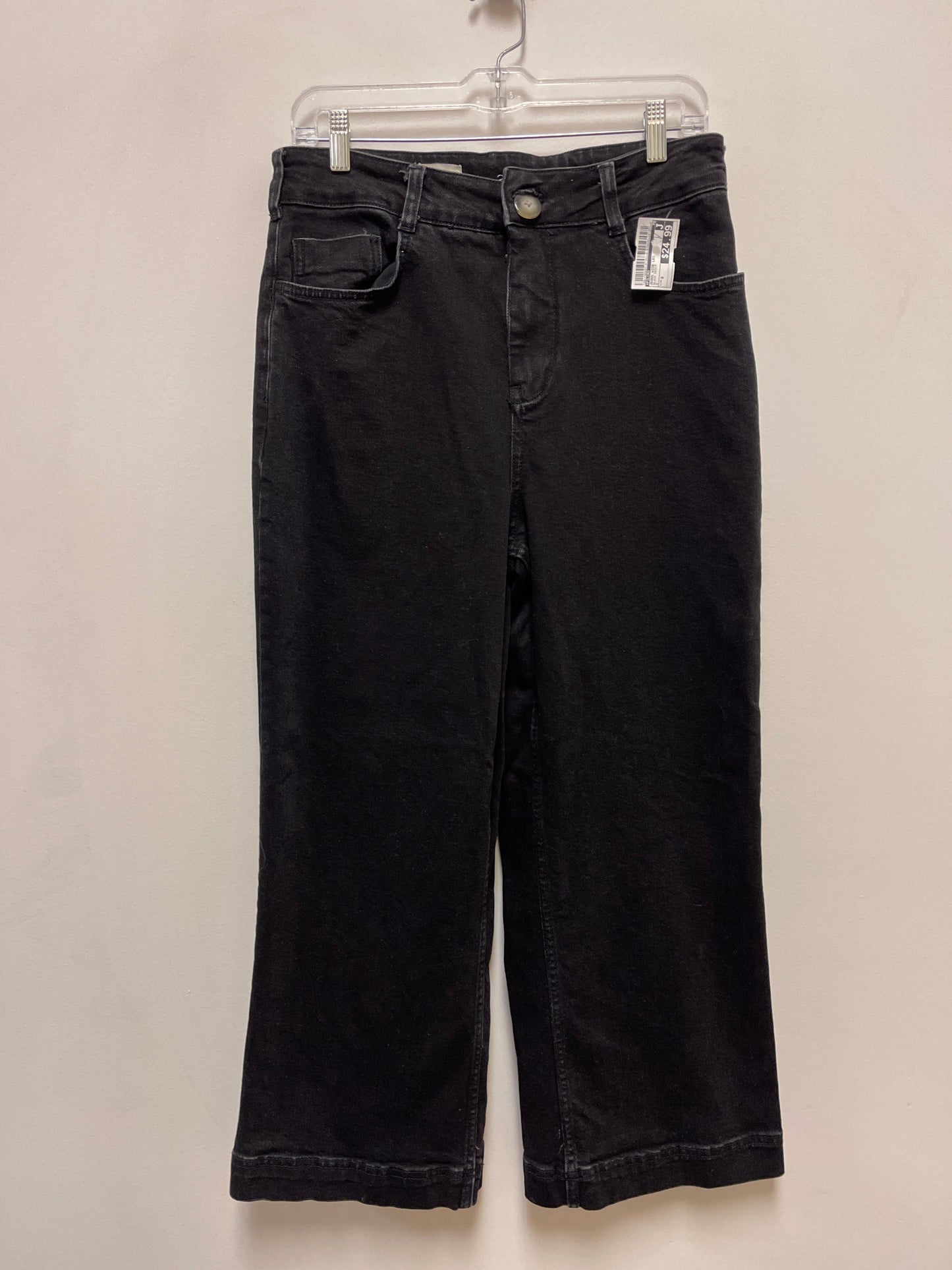 Jeans Wide Leg By Pilcro In Black Denim, Size: 8