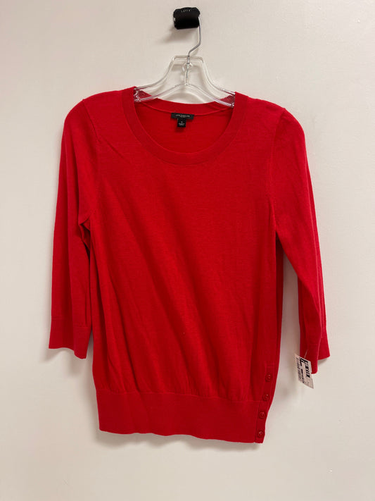 Top Long Sleeve By Ann Taylor In Red, Size: S