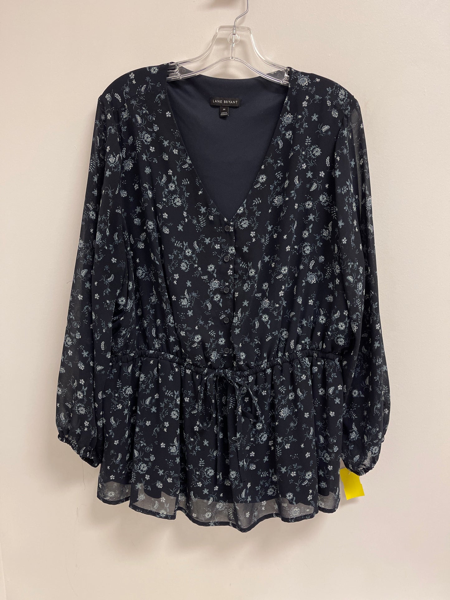 Top Long Sleeve By Lane Bryant In Navy, Size: 2x