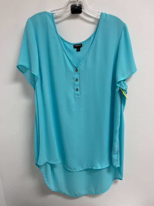 Top Short Sleeve By Torrid In Blue, Size: 2x