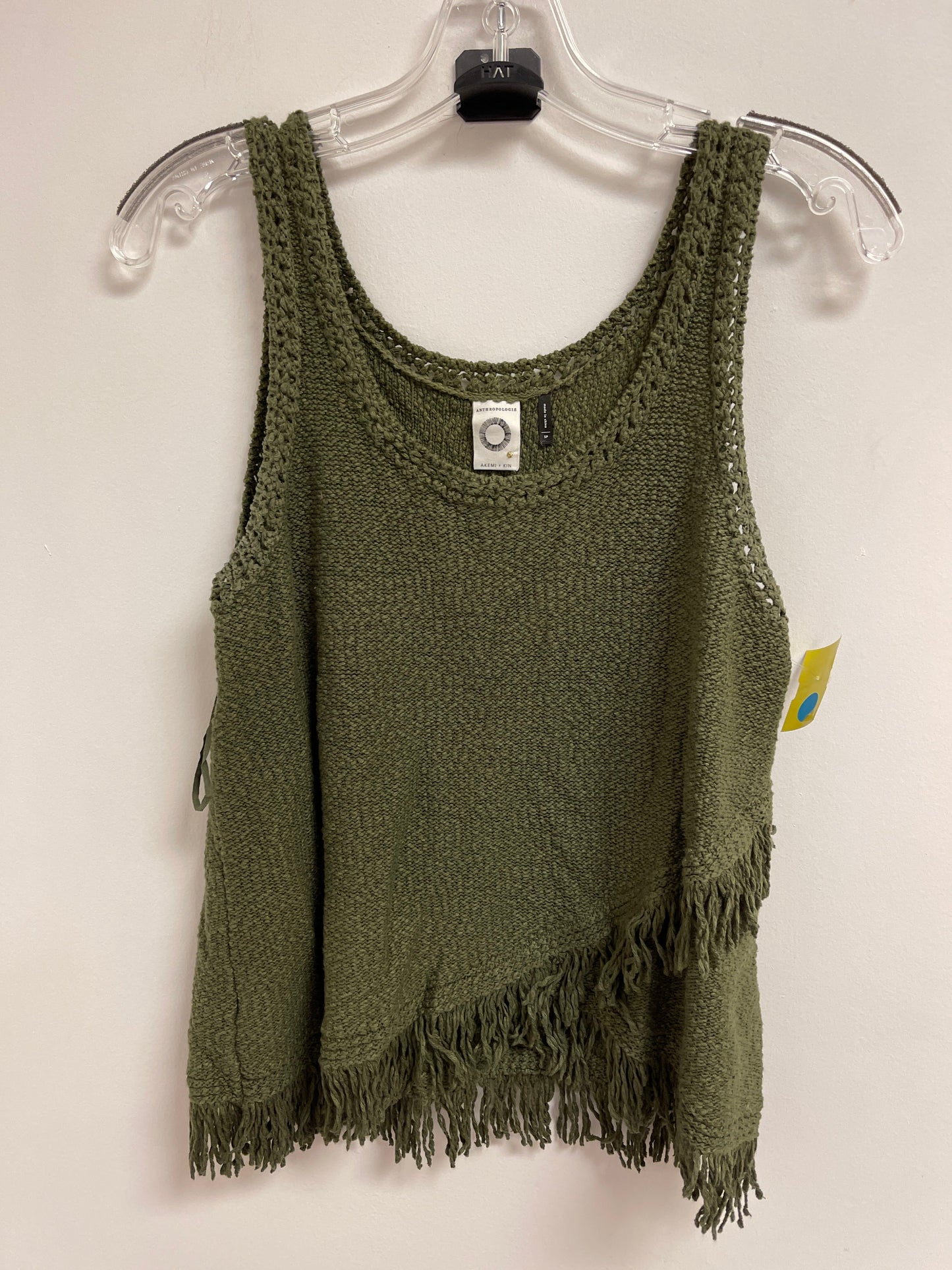 Top Sleeveless By Anthropologie In Green, Size: S