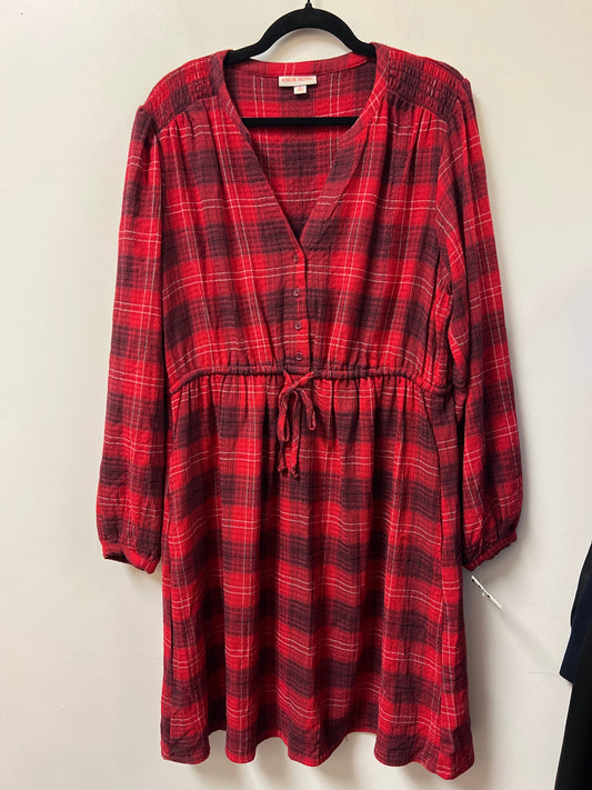 Dress Casual Midi By Knox Rose In Red, Size: Xl