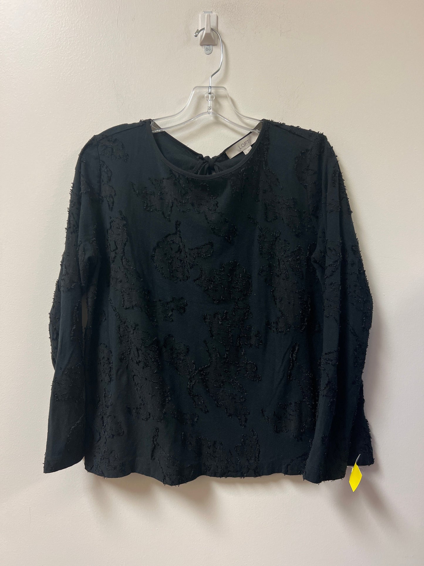 Top Long Sleeve By Loft In Black, Size: L